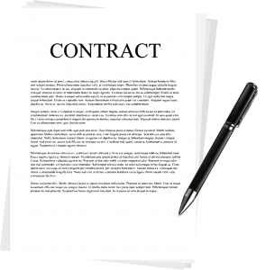 Contract business documents logo