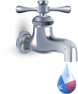 faucet with ltr logo droplet