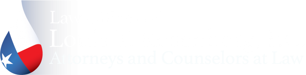 Law offices of Louis T Rosenberg logo / white